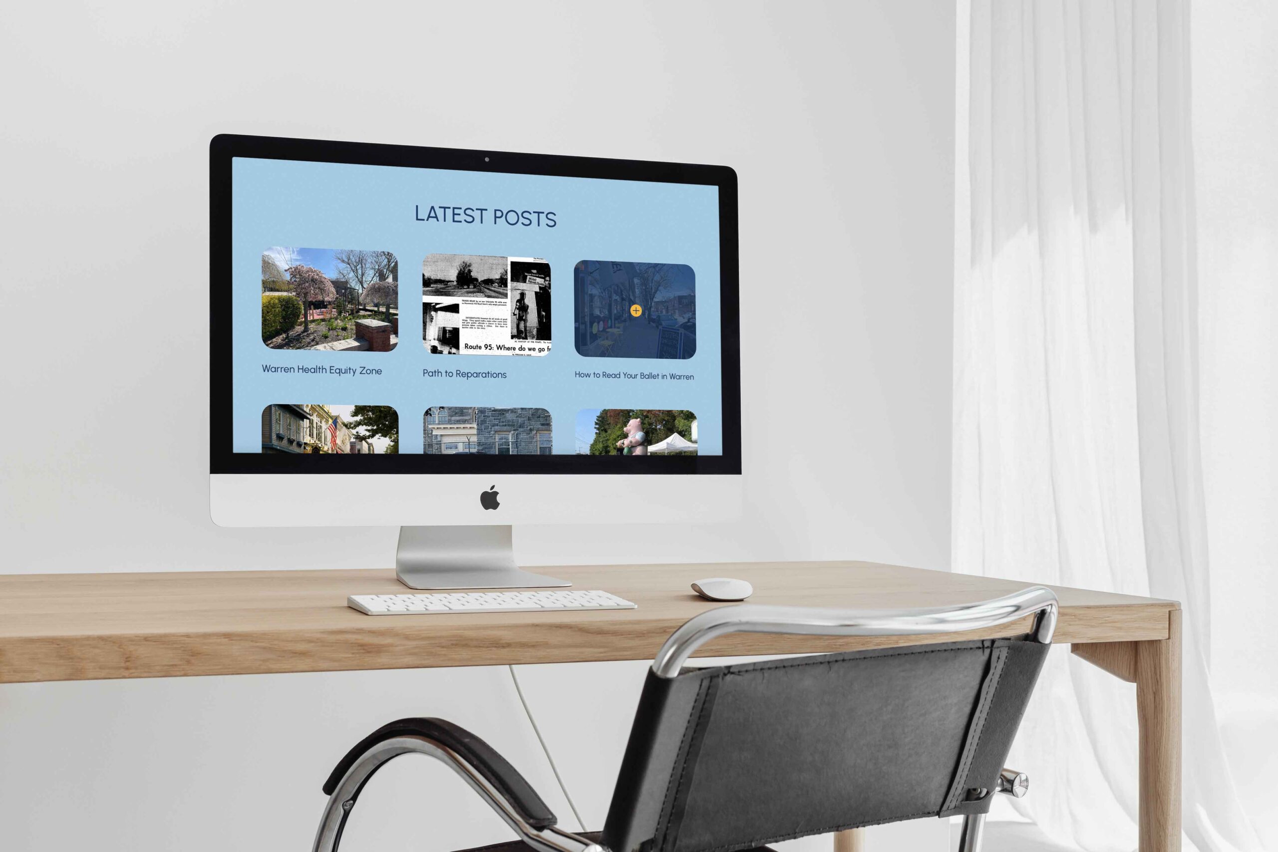 Free iMac Pro on Desk Mockup